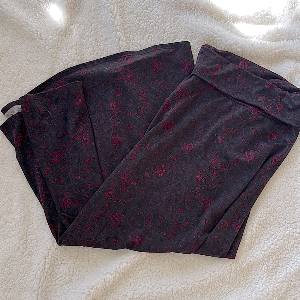 LuLaRoe patterned maxi skirt grey/black/pink design